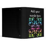 "3-D" Flourishes - Pastel multicolored Vinyl Binders