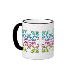 "3-D" Flourishes - Pastel multicolored Coffee Mug