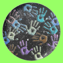 3-D Galaxy Hands plate plates