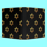 "3-D" Golden Star of David binders