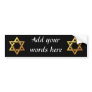 "3-D" Golden Star of David Bumper Stickers