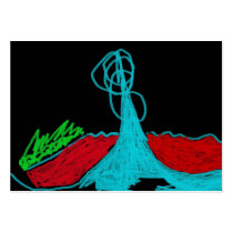 3-D lake geyser Business Card
