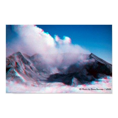 3-D / Mount St. Helens / 2005 Poster by moxieann