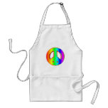 3-D Rainbow Peace Sign #1 Aprons