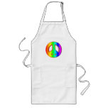 3-D Rainbow Peace Sign #1 Aprons