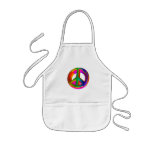 3-D Rainbow Peace Sign #3 Aprons