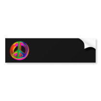 3-D Rainbow Peace Sign #3 Bumper Sticker