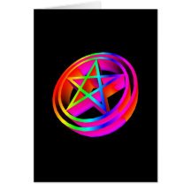 3-D Rainbow Pentacle #4 Greeting Card