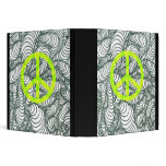 3-D Spiral Line Drawing with Peace Sign Binder