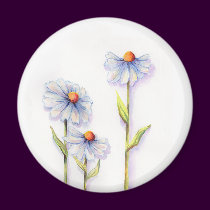 3 DAISIES by SHARON SHARPE magnets