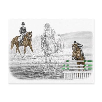 3-Day Eventing Horses | Combined Training Post Card by KelliSwan