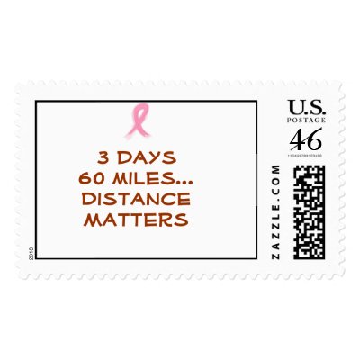 3 days60 miles...Distance Matters Postage Stamps by SpiritoftheLaw