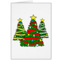 3 decorated Christmas Trees
