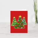 3 decorated Christmas Trees