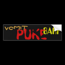 3 degrees of vomit bumper stickers