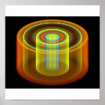 3 dimensional interlocking cylinders poster