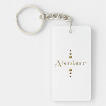 3 Dot Gold Block Abundance Acrylic Key Chains