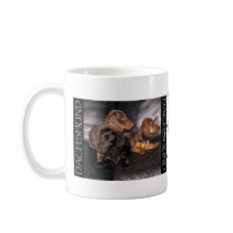 3 Doxie Coffee Mug by coffeebeankennel 3 Doxie Coffee Mug