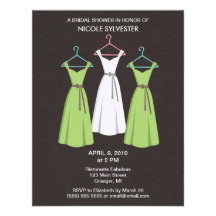 3 Dresses Bridal Shower Invitations