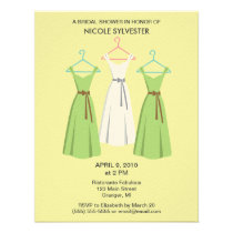 3 Dresses Bridal Shower Invitations - Sand invitations