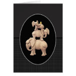 3 Elephants & 1 Duck Greeting Card
