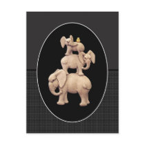 3 Elephants & 1 Duck postcards