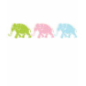 3 Elephants Girls Ringer T-Shirt by SBCSTUDIO 3 Elephants Girls Ringer T-Shirt