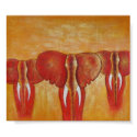 3 elephants poster print