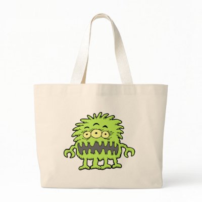 3 Eyed Mongo Monster Canvas Bag by 3DMOONMAN