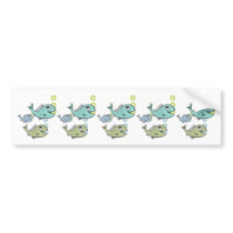 3 FISHIES GROOVIN' BUMPER STICKERS