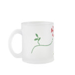 3 Flowers- Frosted Glass Mug
