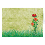 3 Flowers in The Garden card