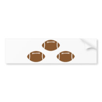 3 footballs bumper stickers by Tomaniac 3 footballs bumper stickers