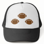 3 footballs hat