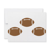 3 footballs invitations