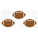 3 footballs personalized photo card