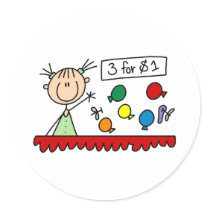 3 For $1 Fair Stick Figure Sticker
