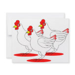 3 French Hens Custom Invites
