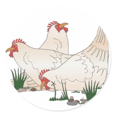 3 French Hens Stickers by wiccked