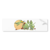 3 Friendly Dinosaurs Bumper Sticker