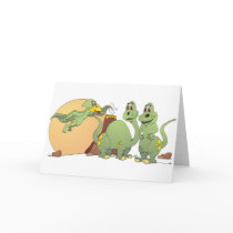 3 Friendly Dinosaurs Greeting Cards
