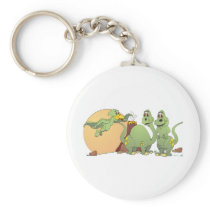 3 Friendly Dinosaurs Keychains