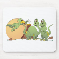 3 Friendly Dinosaurs Mousepads