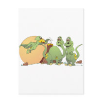 3 Friendly Dinosaurs Post Card