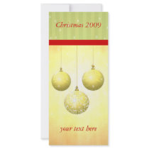 3 Gold Christmas Ornaments with Stars Rack Cards rack cards by samack 3 Gold Christmas Ornaments with Stars Rack Cards rack cards