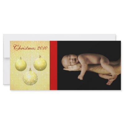 3 Gold Christmas Ornaments with Stars Rack Cards by samack