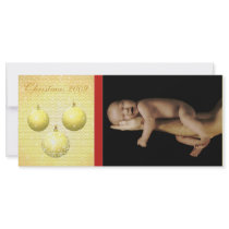 3 Gold Christmas Ornaments with Stars Rack Cards rack cards by samack 3 Gold Christmas Ornaments with Stars Rack Cards rack cards