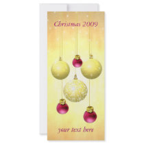 3 Gold Christmas Ornaments with Stars Rack Cards rack cards by samack 3 Gold Christmas Ornaments with Stars Rack Cards rack cards