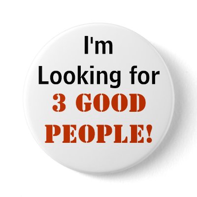3 Good People - 3" Button by sportron
