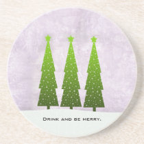 3 Green Trees coasters